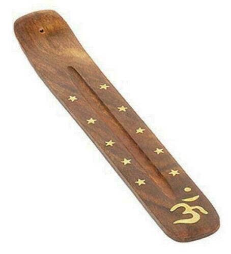 Wood Incense Holder and Ash Catcher | 10 Inch | Rooted Phoenix Spiritual
