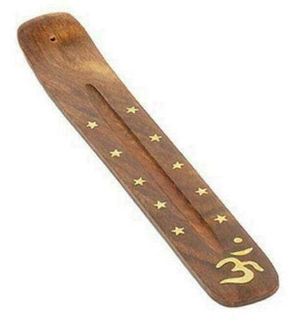 Wood Incense Holder and Ash Catcher | 10 Inch | Rooted Phoenix Spiritual