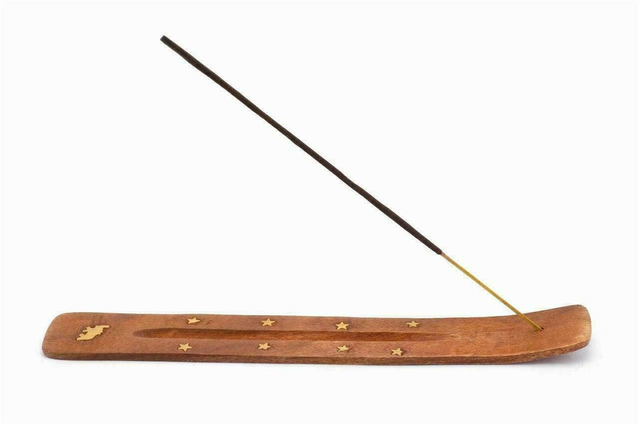 Wood Incense Holder and Ash Catcher | 10 Inch | Rooted Phoenix Spiritual
