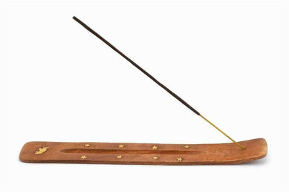 Wood Incense Holder and Ash Catcher | 10 Inch | Rooted Phoenix Spiritual