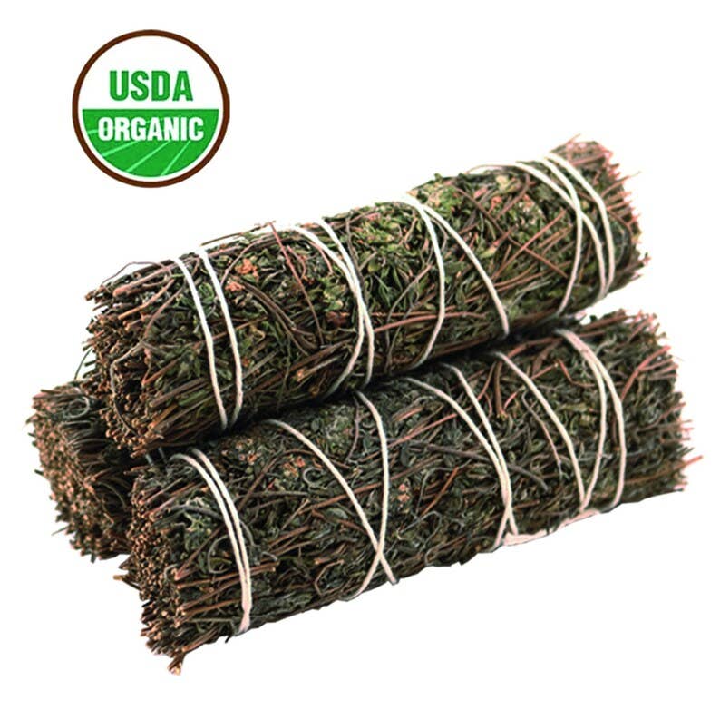 Thyme Smudge Stick for Smoke Cleansing | 4 Inch | Rooted Phoenix Spiritual