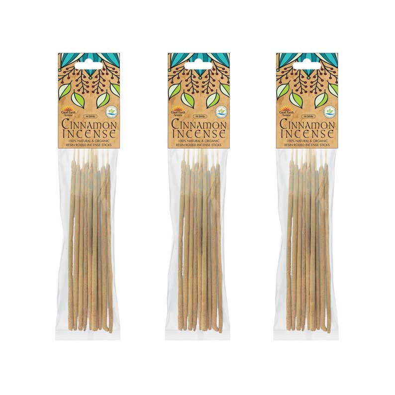 Cinnamon Resin-Rolled Incense Sticks | 10 Pack | Rooted Phoenix Spiritual